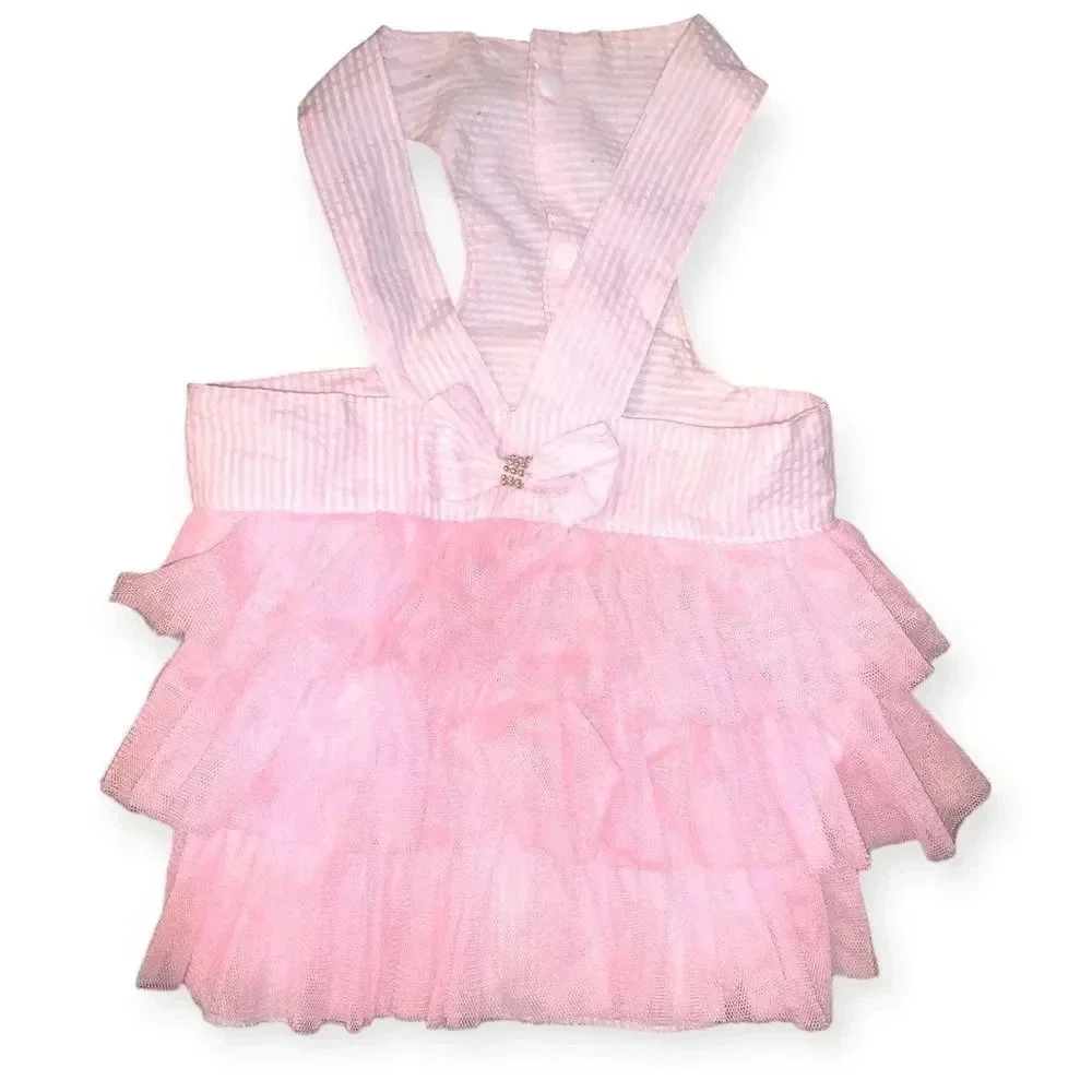 Tutu/Tulle Striped Bow Dog Dress